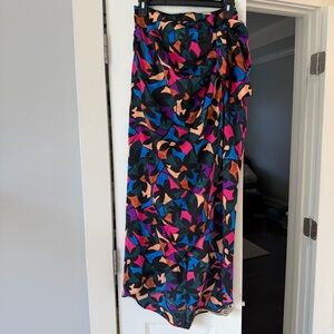 Show Me Your MuMu Asymmetrical Skirt in Blue, Pink, and Orange
